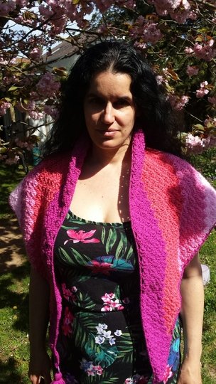 Anleitung Tuch "Pfirsichblüte"