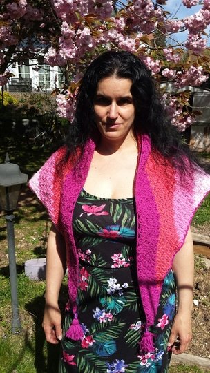 Anleitung Tuch "Pfirsichblüte"