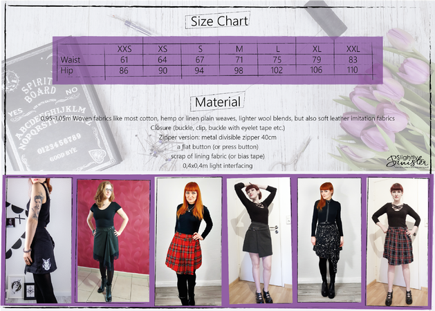 Digital Pattern & Instructions for Ladies Wrap Skirt Alexis
