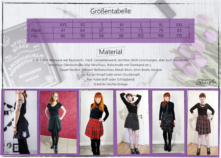 Digitales Schnittmuster & Anleitung für Damen-Wickelrock Alexis