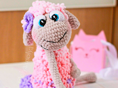 Crochet pattern "Loopy the Sheep" Plush Stuffed amigurumi