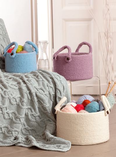 Strickanleitung: Home und Deko-Körbchen Slags