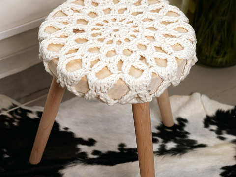 Strickanleitung: Home und Deko-Wohnaccessoires Tabouret