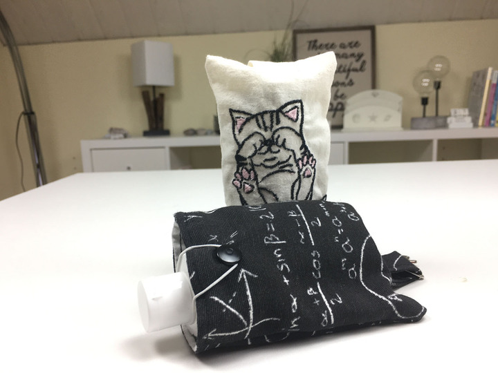 Desinfektionstäschchen nähen mit Karabinerhaken