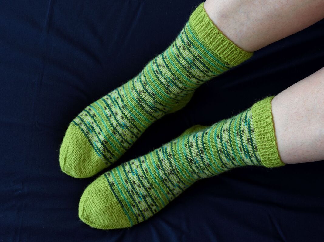 Anleitung: Giftige Ringelsocken in Gr. 40