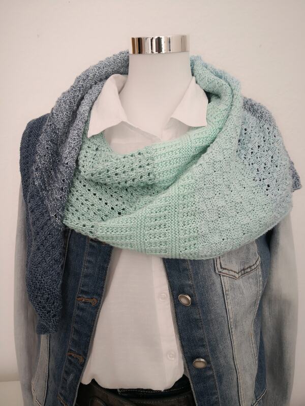 Madita - gestricktes Tuch im Mustermix