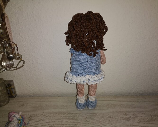 Häkelanleitung Puppe Babsi mit Einhorn