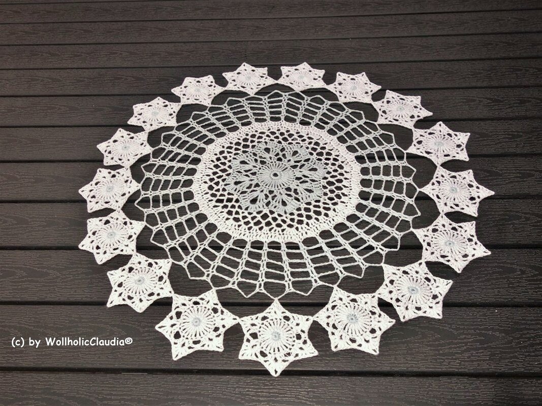 Häkelanleitung Tischläufer/ Spiraldecke "Blumenwiese" - Bild 14