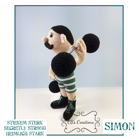 Secretly Strong Simon, Amigurumi Crochet Pattern
