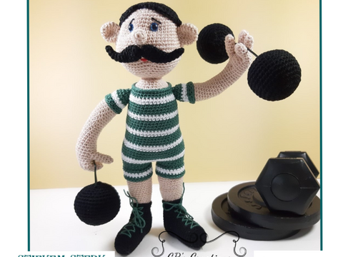 Secretly Strong Simon, Amigurumi Crochet Pattern