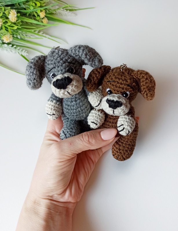 Crochet pattern amigurumi cute puppy keychain - Image 2