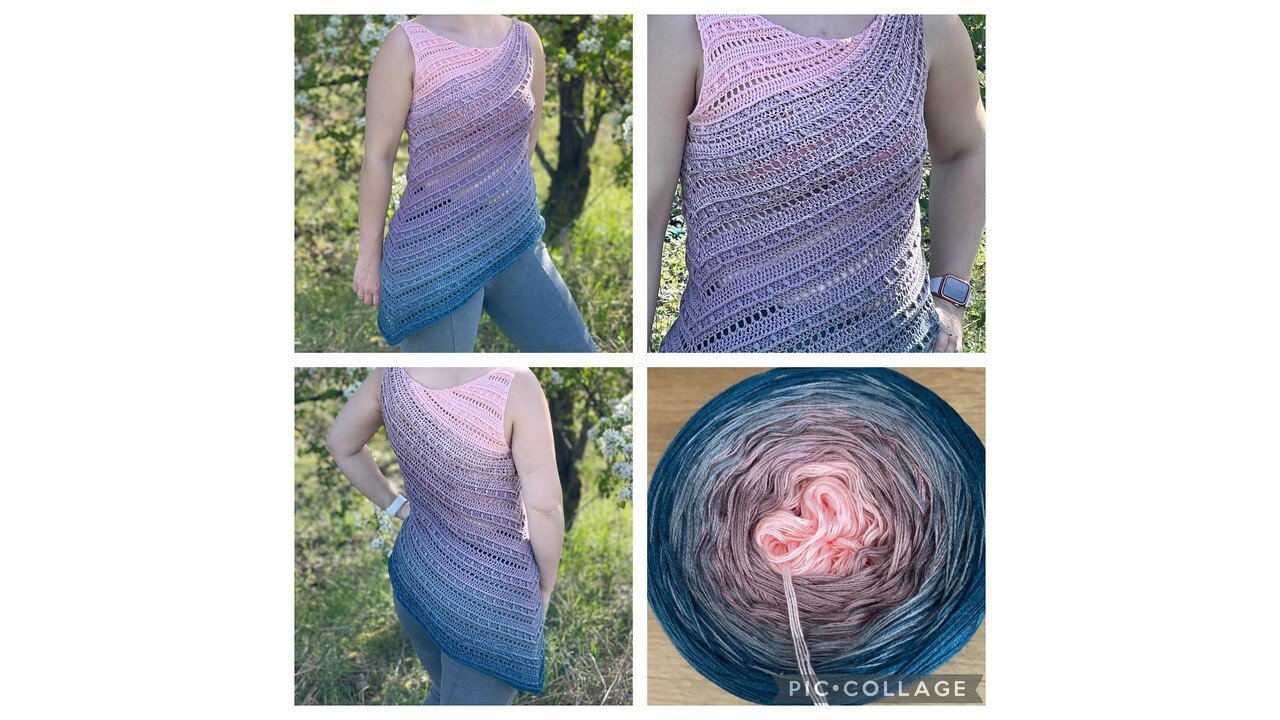 Anleitung gehäkelte Tunika Purple Oblique - Bild 3