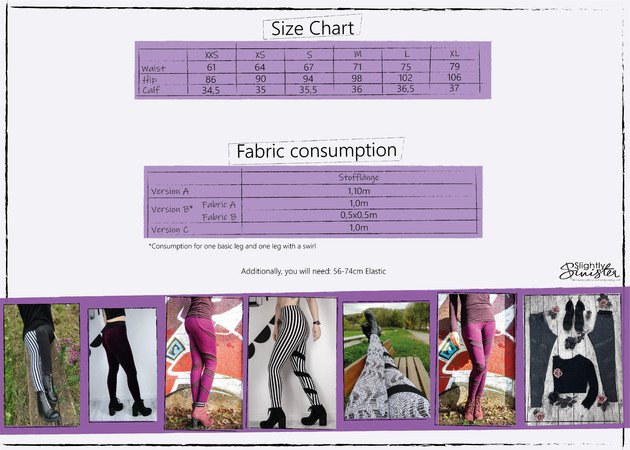Digital Pattern & Instructions for Ladies Leggings Mary