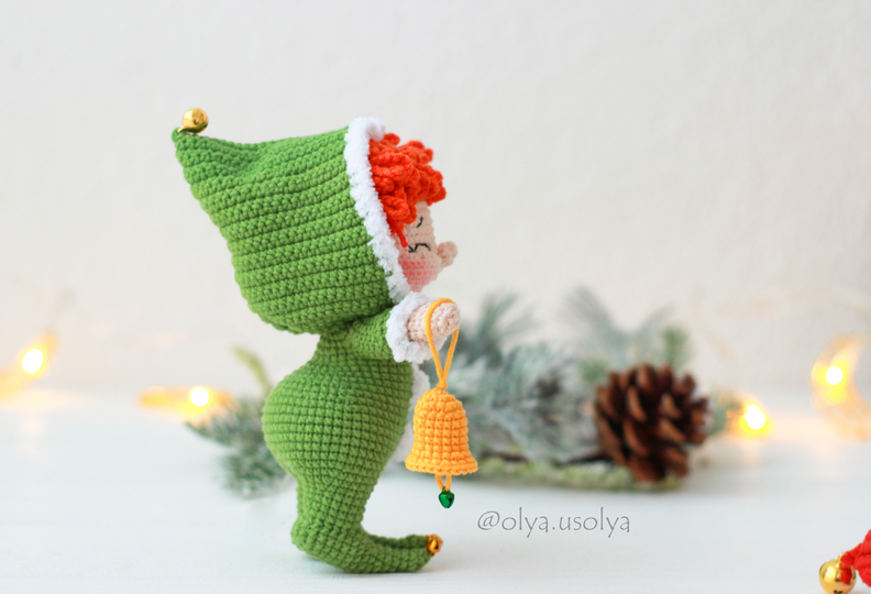 Christmas Elf Crochet Pattern - Amigurumi Christmas Doll PDF