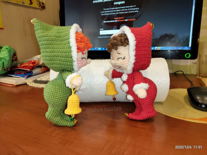 Christmas Elf Crochet Pattern - Amigurumi Christmas Doll PDF