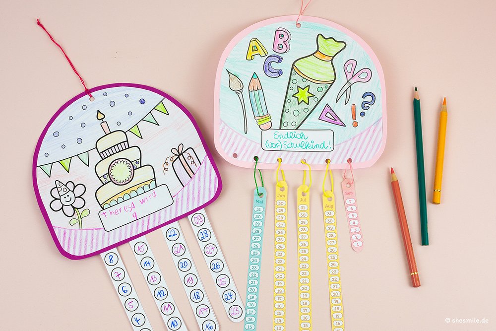 Countdown für Ungeduldige (Bastelanleitung und Druckvorlage)