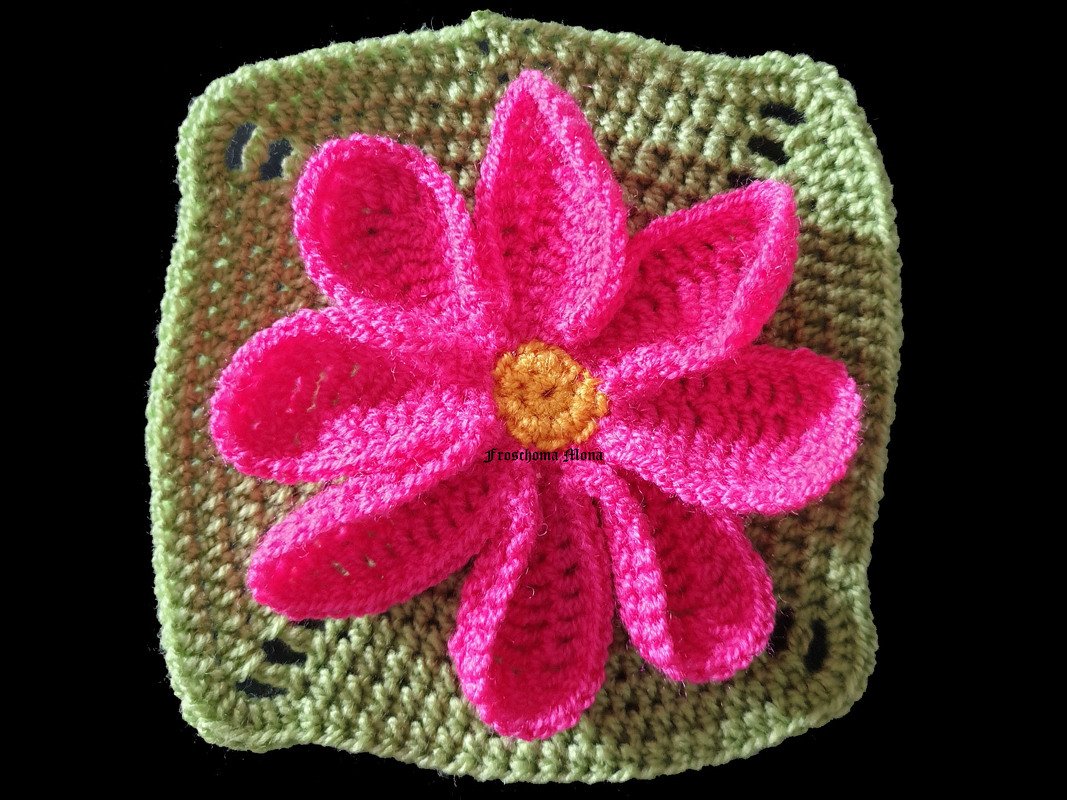 fixe Blumengranny „Blumenwiese“ 3 Häkelanleitungen Vierecke Granny häkeln - Bild 4