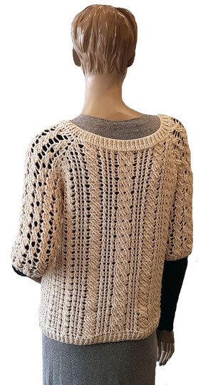 Häkelanleitung RVO Zopf Pullover Freya