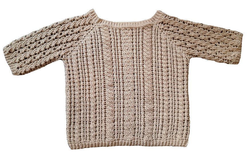 Häkelanleitung RVO Zopf Pullover Freya