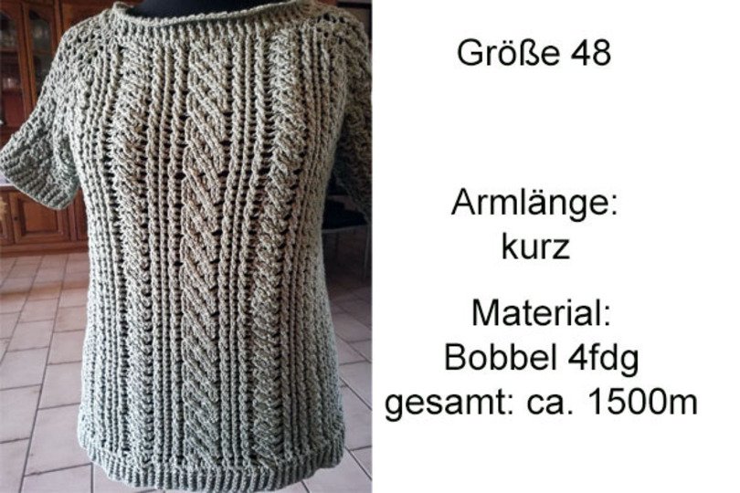 Häkelanleitung RVO Zopf Pullover Freya