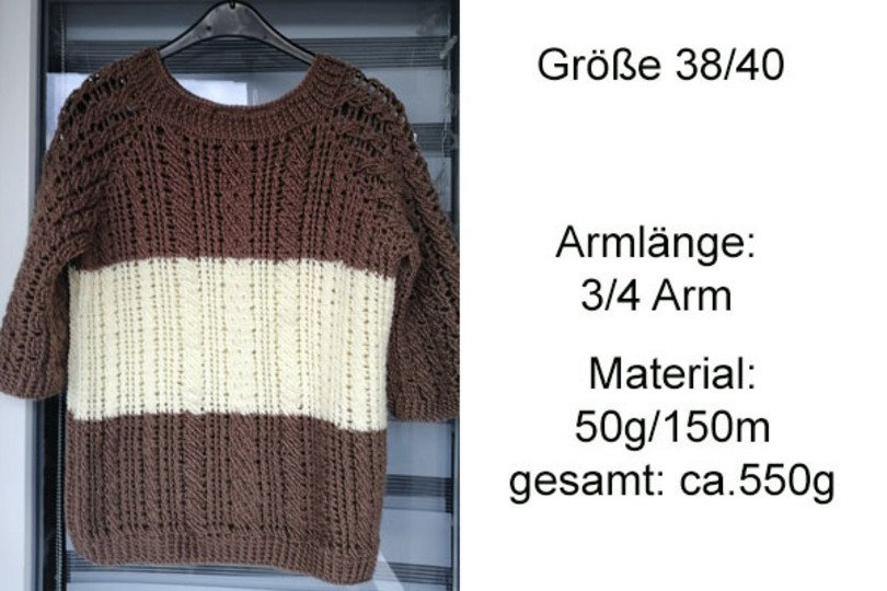 Häkelanleitung RVO Zopf Pullover Freya
