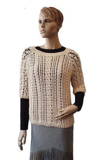 Häkelanleitung RVO Zopf Pullover Freya