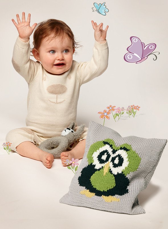 Strickanleitung: Baby-Kissen Walter