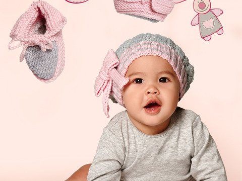 Strickanleitung: Baby-Accessoires Iva + Marla