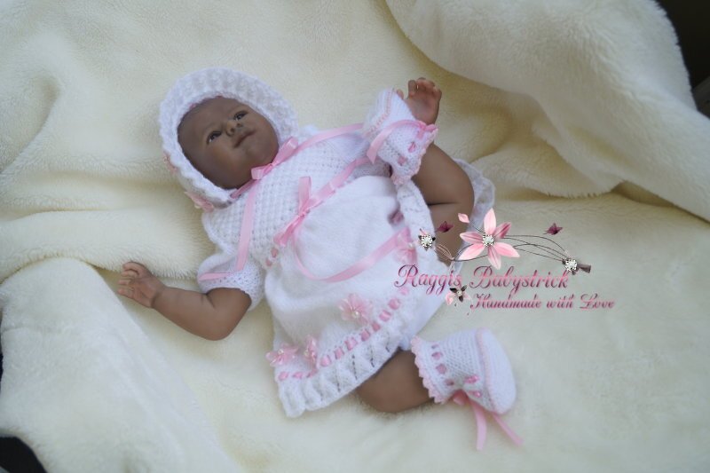 Strickanleitung für Baby's u. Reborns 3-teilig Modell Rica Gr. 50 - 56 - Bild 9