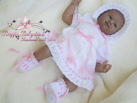 Strickanleitung für Baby's u. Reborns 3-teilig Modell Rica Gr. 50 - 56