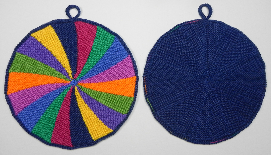 Topflappen Karussell (Ideal für Restwolle), Anleitung zum Selberstricken