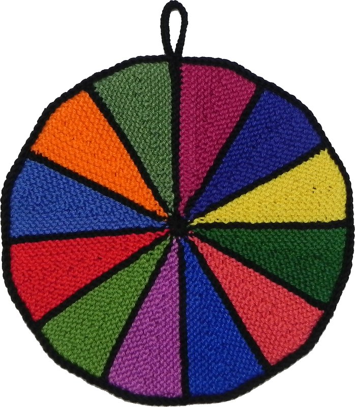 Topflappen Malkasten (Ideal für Restwolle), Anleitung zum Selberstricken