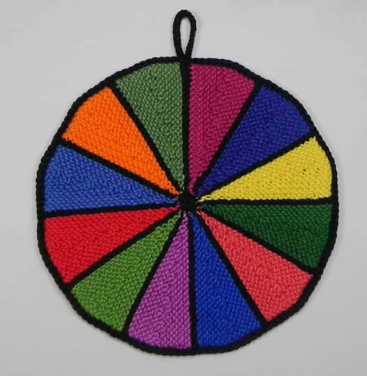 Topflappen Malkasten (Ideal für Restwolle), Anleitung zum Selberstricken