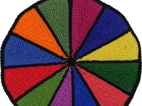 Topflappen Malkasten (Ideal für Restwolle), Anleitung zum Selberstricken