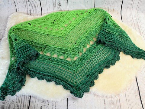 Häkelanleitung flaches Dreieckstuch Newone