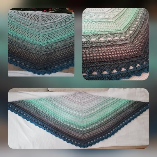 Häkelanleitung flaches Dreieckstuch Newone