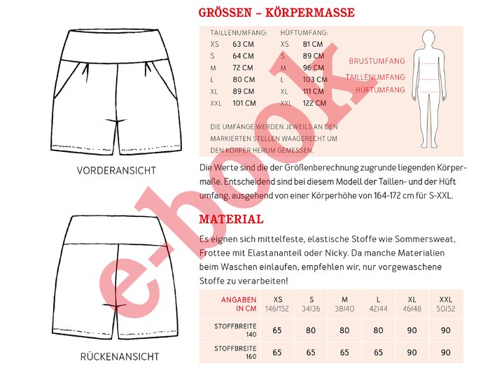 FRAU GESA • Shorts mit breitem Bund, e-book