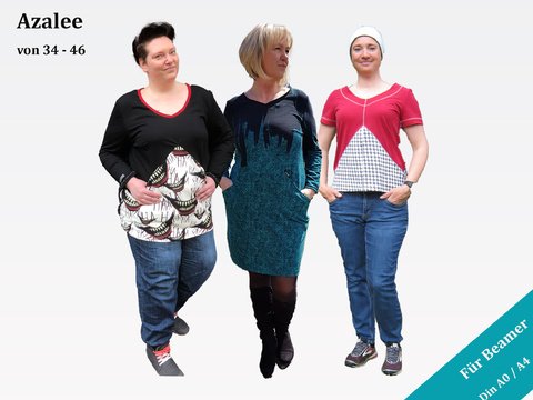 Anleitung Azalee Ballonkleid mit großen Taschen von 34 - 46