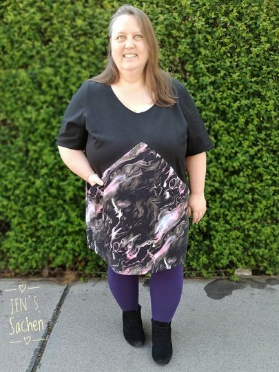 Anleitung Curvy Azalee Ballonkleid mit großen Taschen von 46 - 56