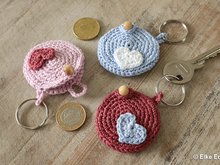 Schlüsselanhänger Täschchen mit Herz - Geschenktäschchen