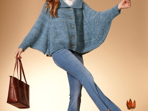 Strickanleitung: Damen-Cape Violante