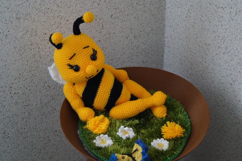 Biene Sunny , Häkelanleitung