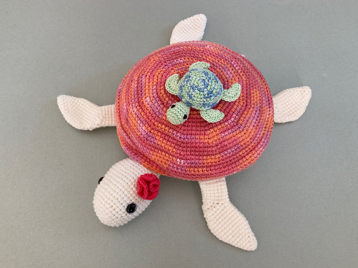 Häkelanleitung Wasserschildkröte Shelly und Babyschildkröte