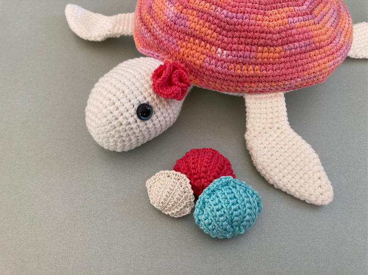 Häkelanleitung Wasserschildkröte Shelly und Babyschildkröte