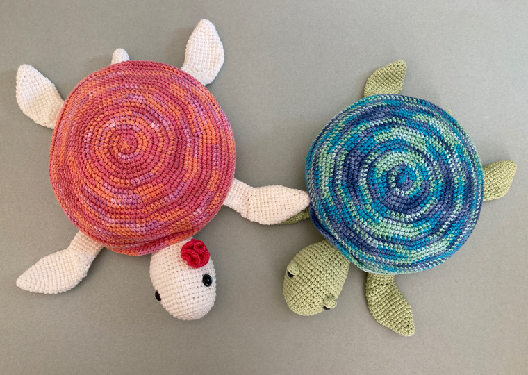 Häkelanleitung Wasserschildkröte Shelly und Babyschildkröte