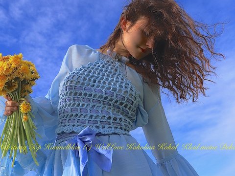 Häkelanleitung Top Himmelblau