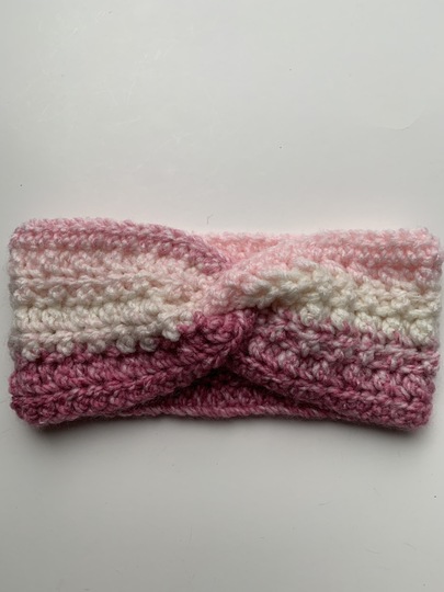 Crochet Twist Knot Headband for beginners in 4 sizes
