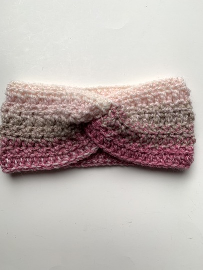 Crochet Twist Knot Headband for beginners in 4 sizes