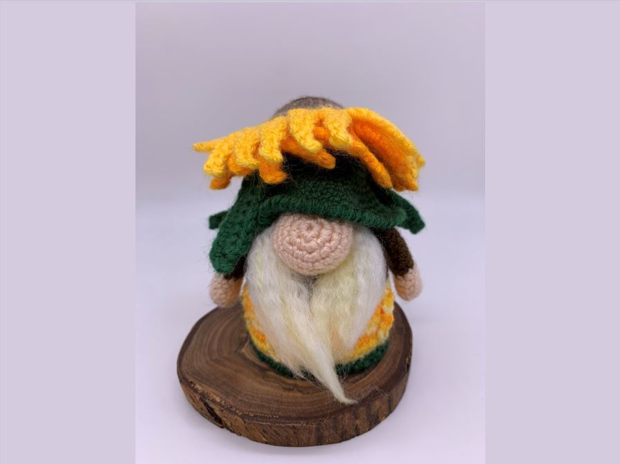 Pattern Autumn Gnome Sunflowers