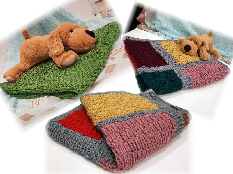 Strickanleitung Babydecke Wendedecke Patchwork Design